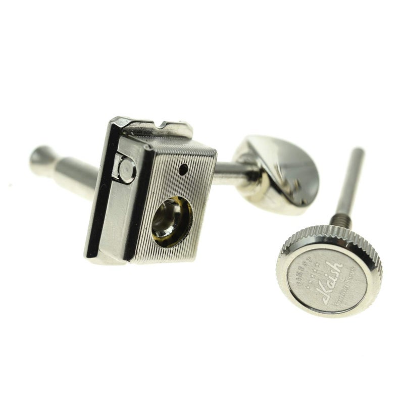 KAISH 6 Inline Guitar Vintage Style Locking Tuners Guitar Tuning Keys Guitar Lock Machine Heads for Strat Tele Nickel - Image 4